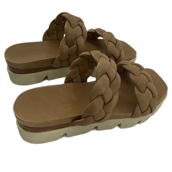 Bernardo Tan Braided Strap Slide On Sandals - Picture 5 of 7